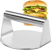 Smasher à Burger rond en acier inoxydable de 5,5 pouces, presse à hamburger de haute qualité, presse à hamburger pour presse à hamburger et graisse à presser, facile à nettoyer (rond)