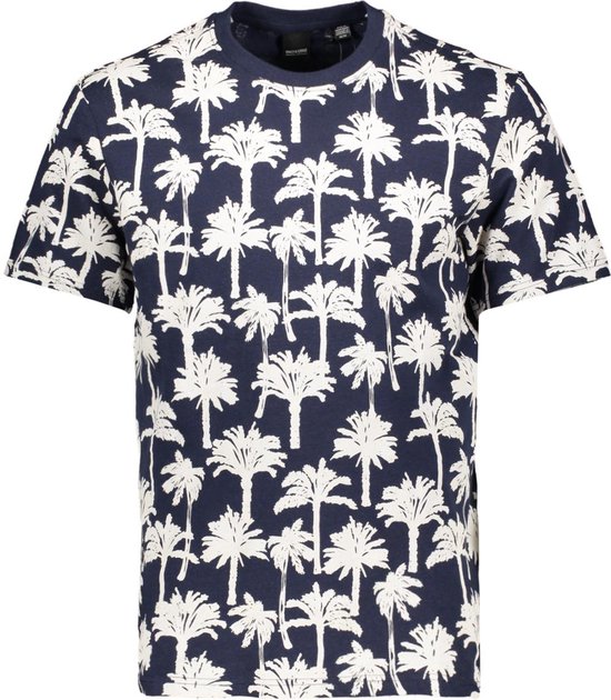 ONLY & SONS ONSKYLEN REG LINEN PALM AOP SS TEE Heren T-shirt - Maat M