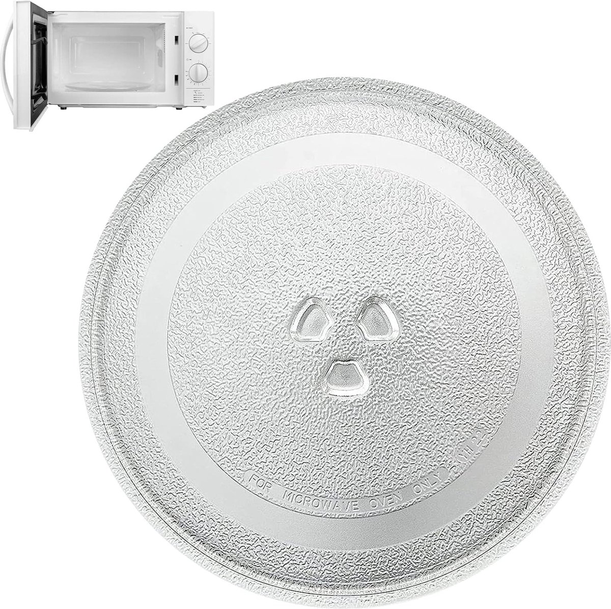 Glas Magnetronbord 24.5 cm Universeel Draaiplateau - Met 3 Fixeerders