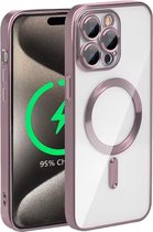 TG Techgrip - Hoesje Geschikt voor iPhone 15 Pro Max Magsafe Compatible Rose Goud - Back Cover Hoesje met ingebouwde 9H HD camera glas bescherming - Rose Goud Hoes Geschikt voor iPhone 15Promax