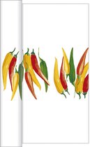 Tafelloper Chili Pepers - op rol 480 x 40 cm - Airlaid papier