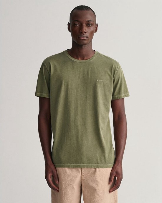 Gant Sunfaded T-shirt Met Korte Mouwen Groen XL Man