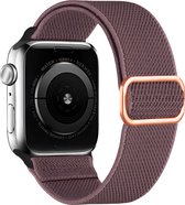 MMOBIEL Rekbaar Solo Loop Horlogebandje Geschikt voor Apple Watch Bandjes 42mm 44mm 45mm 49mm - Nylon Vervangende Band Geschikt voor iWatch Ultra / 2 SE, Series 9 8 7 6 5 4 3 2 1 - Paars