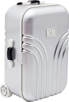 Creatieve Spaarpot Koffer voor Kinderen - Charmante en Grappige Gift - Mini Reiskoffer Simulatie - 17x10.5x8cm (Zilver)