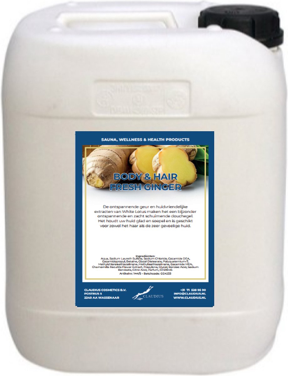 Goedkoopste Body & Hair Fresh Ginger - 10 Liter - 2 in 1 voor lichaam en haar.