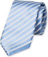 Cravate EL Cravatte - Blauw- Wit - Soie