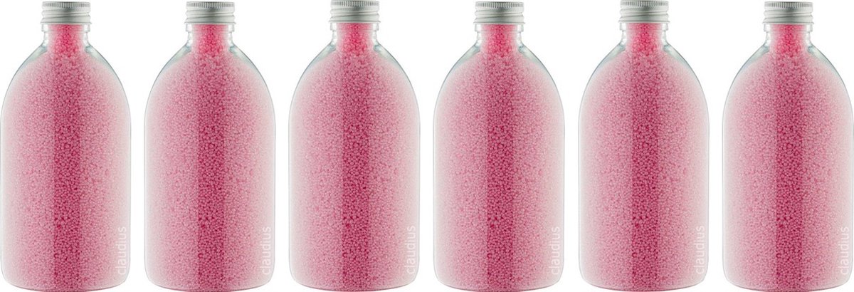 Goedkoopste Badkaviaar Rozen - 400 gram - Fles met aluminium dop - set van 6 stuks - bad parels voor in bad