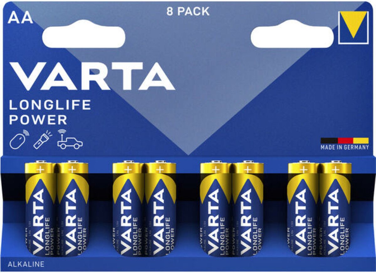 Varta Longlife Power Alkaline Batterijen AA - 20 x 8 stuks - Voordeelverpakking