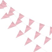 LUQ – Luxe Baby Roze Slingers – Vlaggenlijn 10 Meter - Verjaardag Slinger Versiering Feestversiering Vlaggen Decoratie