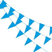 LUQ – Luxe Blauwe Slingers – Vlaggenlijn 10 Meter - Verjaardag Slinger Versiering Feestversiering Vlaggen Decoratie Blauw