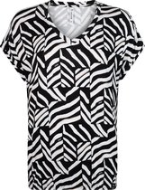 Zoso T-shirt Percey Print Shirt 242 0000 0016 Black White Dames Maat - L