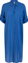 Zoso Blouse Florence Voile Long Blouse 242 1010 0016 Strong Blue White Dames Maat - M
