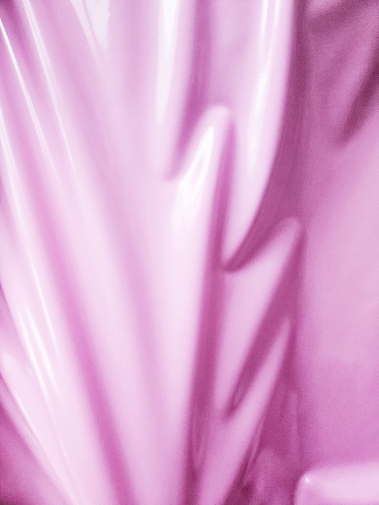 Foto: Bndgx datex stof licht roze 100cm x 145cm latex bovenkant polyester onderkantstof per meter shiny glans wetlook