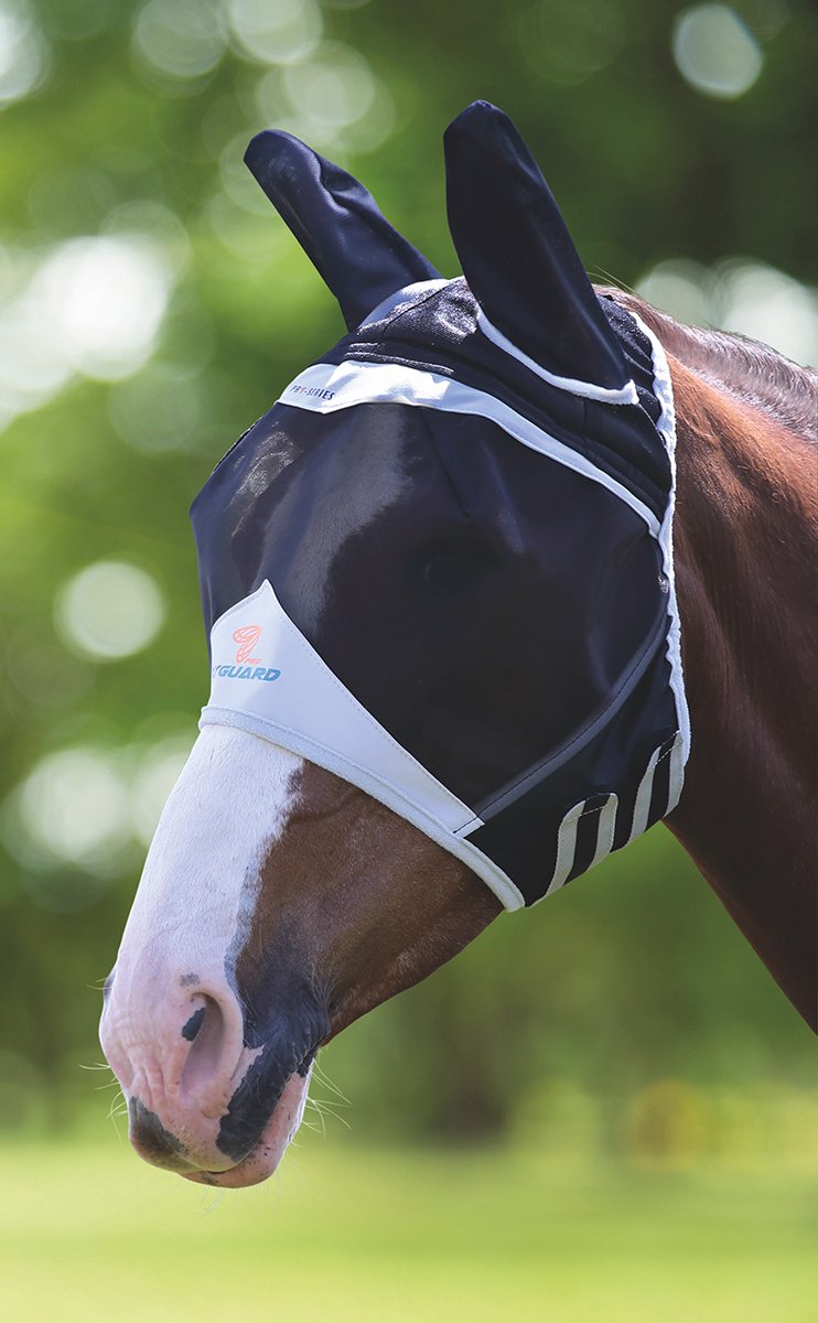 Shires Vliegenmasker Shires Ears Zwart - PONY