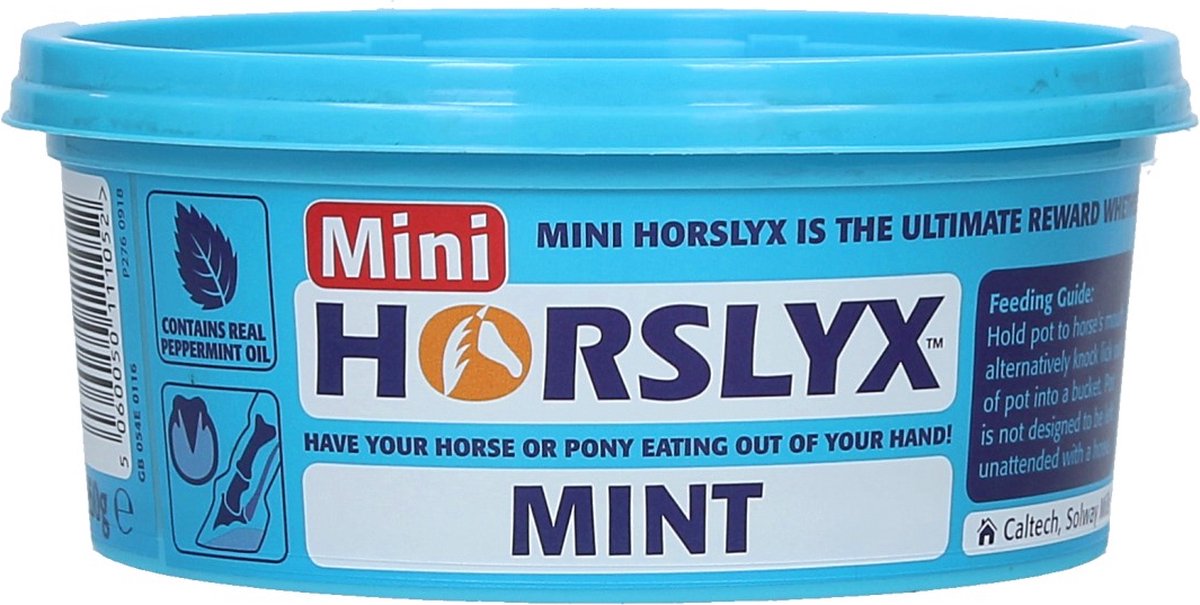 Horslyx Mini Mint - 650 gram - Liksteen - Zorgt voor afleiding en helpt verveling te beperken - Geschikt voor paarden