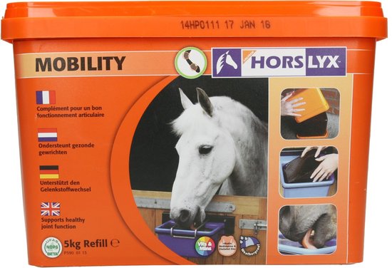 Foto: Horslyx mini mobility 650 gram liksteen ter ondersteuning van het afweersysteem geschikt voor paarden