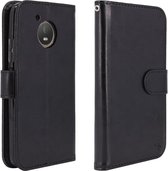 Bookcase Geschikt voor: Motorola Moto E4 Plus - Zwart - portemonnee hoesje