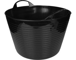 Benson Flexibele opbergmand - 22 liter - zwart - met draaghengsels - veelzijdig gebruik
