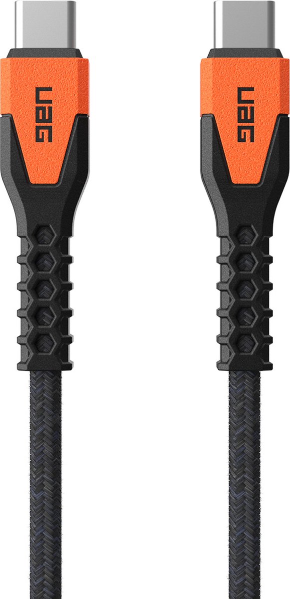 UAG Kevlar® Core USB-C naar USB-C Kabel 60W Power Delivery 1.5M Oranje