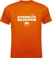 Koningsdag Kleding | Fotofabriek Koningsdag t-shirt heren | Koningsdag t-shirt dames | Oranje shirt | Maat XL | Koninklijk Bezopen 2.0