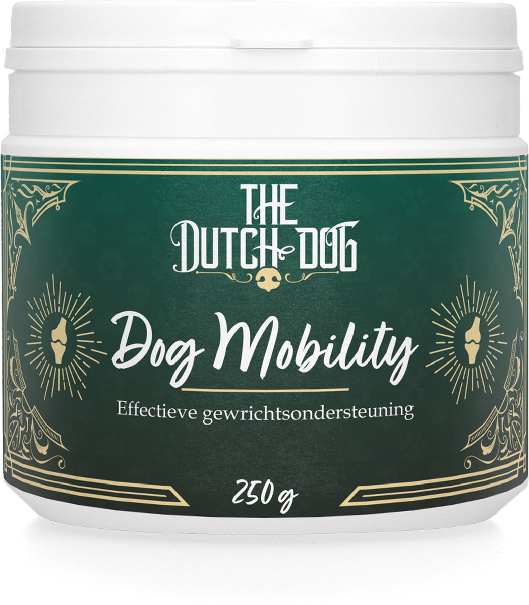The Dutch Dog Dog Mobility Plus - 250 g - Voedersupplement - Ondersteunt Gewrichten - Mobiliteit & Flexibiliteit - Glucosamine & Chondroïtine - Poedervorm