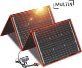Multis - Zonnepaneel - Zonnepanelen compleet pakket - Solar Generator - Flexibele zonnepaneel - Draagbare Powerbank - 150W - Opvouwbaar - Zwart/Rood