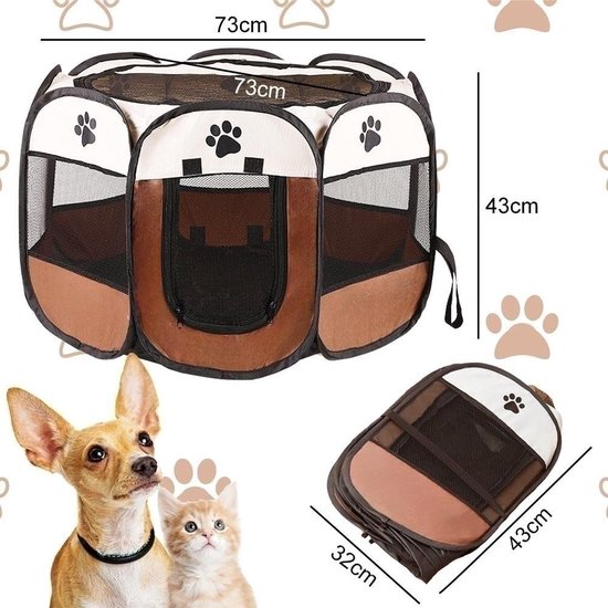 XL Puppyren VOSS.pet, hondenren groot, 8 delen, 81 x 78 cm, binnen & buiten