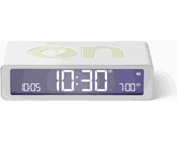 Lexon Flip Classic ON OFF omkeerbare oplaadbare Wekker - Wit
