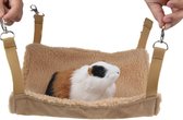 Kleine dieren hangmat hamster huis opknoping bedkooi speelgoed voor muizen ratten fret chinchilla en meer, bruin