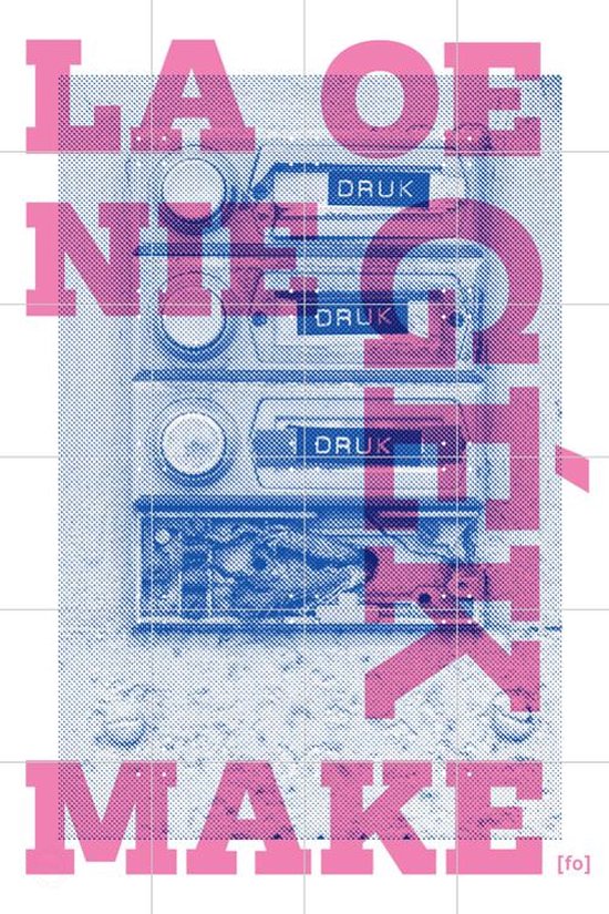 IXXI Druk Druk Druk - Wanddecoratie - Typografie en quotes - 80 x 120 cm