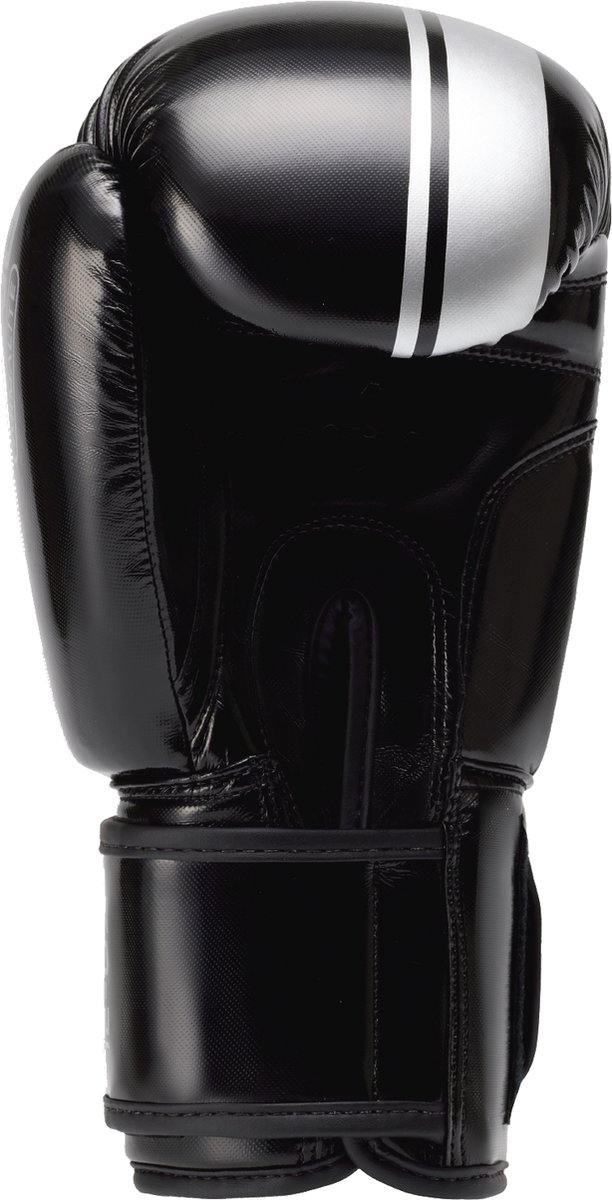 STING Bokshandschoen ARMALITE | Zwart / Zilver | klittenband (Maat: 10OZ)