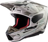 Alpinestars S-M5 Mineral Helmet Ece 22.06 Warm Gray Celadon Green Glossy M - Maat M - Helm