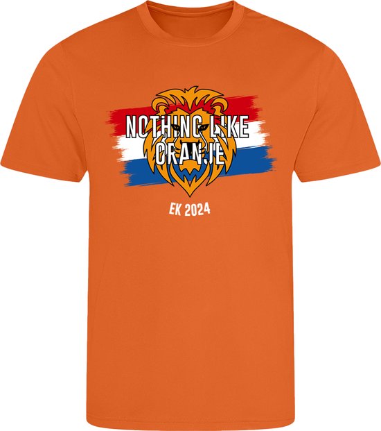 Oranje Shirt - Nederlands Elftal Shirt - Voetbal Shirt - EK Voetbal 2024 - EK 2024 - T-Shirt - Holland - Nederland - Oranje - Unisex - Gratis Verzending - Maat L