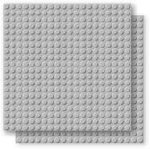 Brixies Bouwplaat | Grondplaat 20x20 noppen - Geschikt voor Lego Classic Bouwstenen - Licht grijs