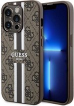 Guess 4G Printed Stripe Back Case (MagSafe Compatible) - Apple iPhone 15 Pro (6.1") - Bruin