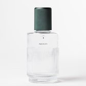 AQUALEX Nova Dark Green glazen fles met opdruk PLAT water - 75 cl - 750 ml - Karaf - Waterkan - Glas