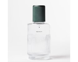 AQUALEX Nova Dark Green glazen fles met opdruk PLAT water - 75 cl - 750 ml - Karaf - Waterkan - Glas