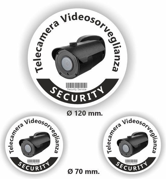 Adesivo PORTONCINO Area Video Sorvegliata Con Telecamera - Foto 3