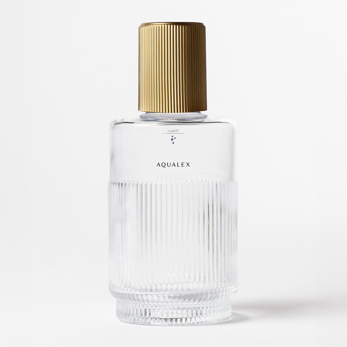 AQUALEX Nova French Gold glazen fles met opdruk BRUIS water - 75 cl - 750 ml - Karaf - Waterkan - Glas