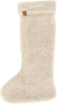 JENS Living Kerstsok - Teddy - Polyester - 29 x 47 x 4 cm - Taupe
