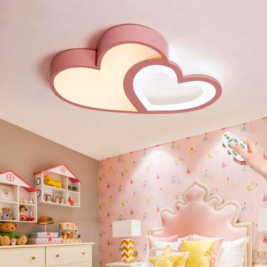 Plafonnier Hartjes - Lampe Moderne - Dimmable - Rose - 55 cm - Plafonnier - Lustre - Siècle des Lumières Chambre d'Enfant