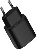 USB C Adapter - Snellader Geschikt voor iPhone en Samsung - 20W Vermogen - Stekkerblok - Zwart