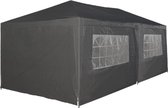 Budget partytent 3x6 met zijwanden - grijs