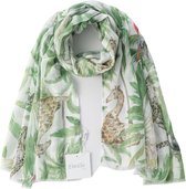 Emilie scarves - sjaal - voorjaar zomer - print safari - groen - dieren