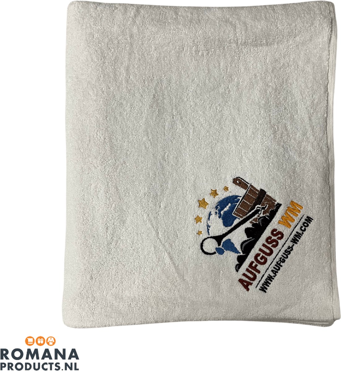 Aufguss Wapperdoek Dicht gestikt - Voor Sauna en Wellness - Wit - 100cm x 150cm