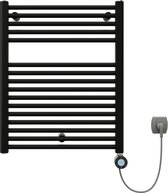 Plieger Palermo Nexus Pack Elektrische Designradiator – Handdoekradiator – Complete set – 73.5 cm x 50 cm – 400 Watt – Mat zwart