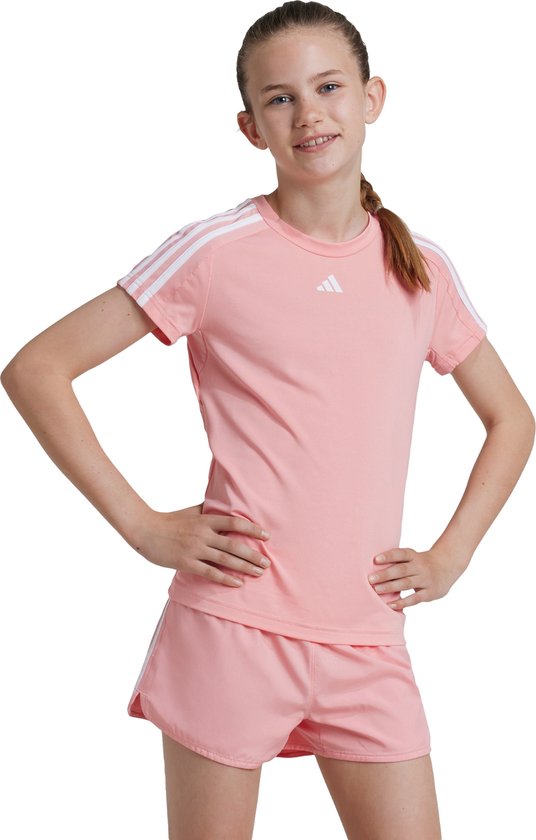 adidas Sportswear Train Essentials AEROREADY 3-Stripes Slim-Fit Training T-shirt - Kinderen - Roze- 152