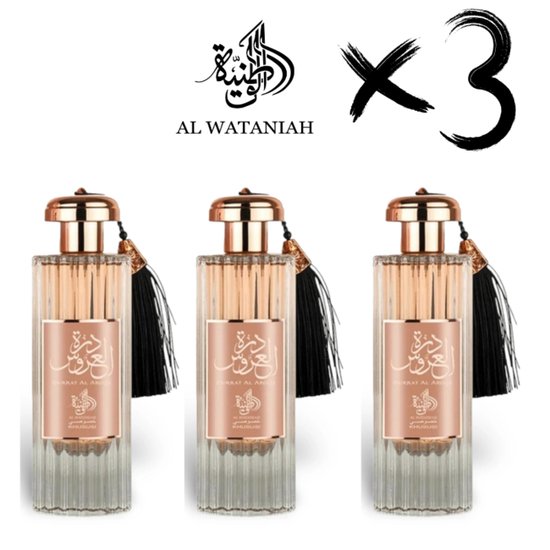 AL WATANIAH 3 X Perfume Durrat Al Aroos, 85ml