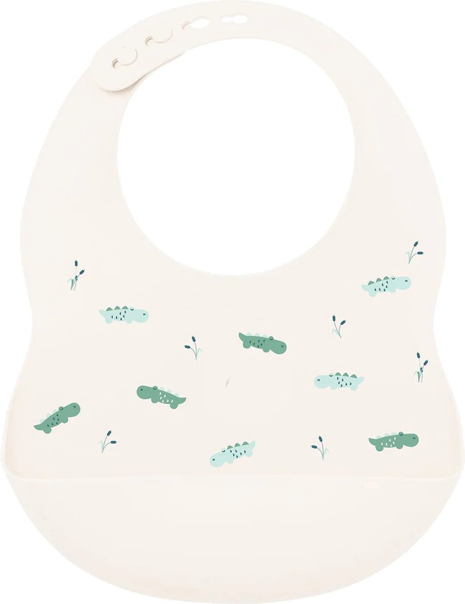 Goedkoopste Nattou - Slabbetje - Siliconen - Krokodil - Wit