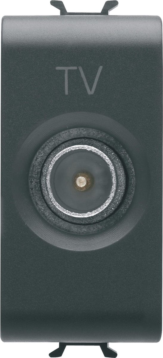 Gewiss - gw1262 tv-aansluiting 1m pass-through 5db stekker d9,5 gw12362 chorus zwart